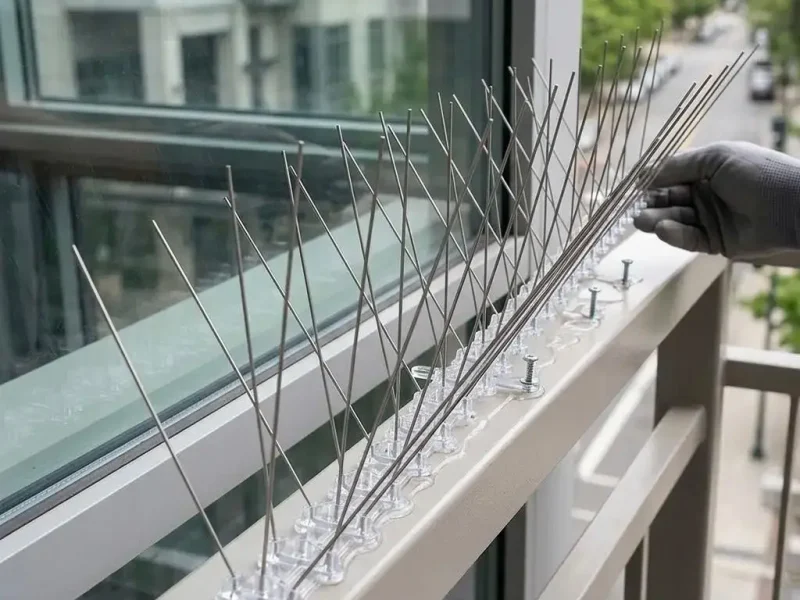 Bird Spikes; Bird Spikes Dubai; Bird Spikes UAE; Piegon Spikes; Bird spikes installation service; Bird spikes installation